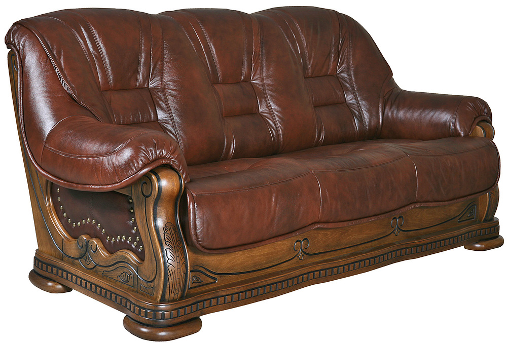 Купить Трехместный диван из кожи Кинг () в магазине Белорусская мебель дляотдыха Спб. Фото, цена, характеристики..