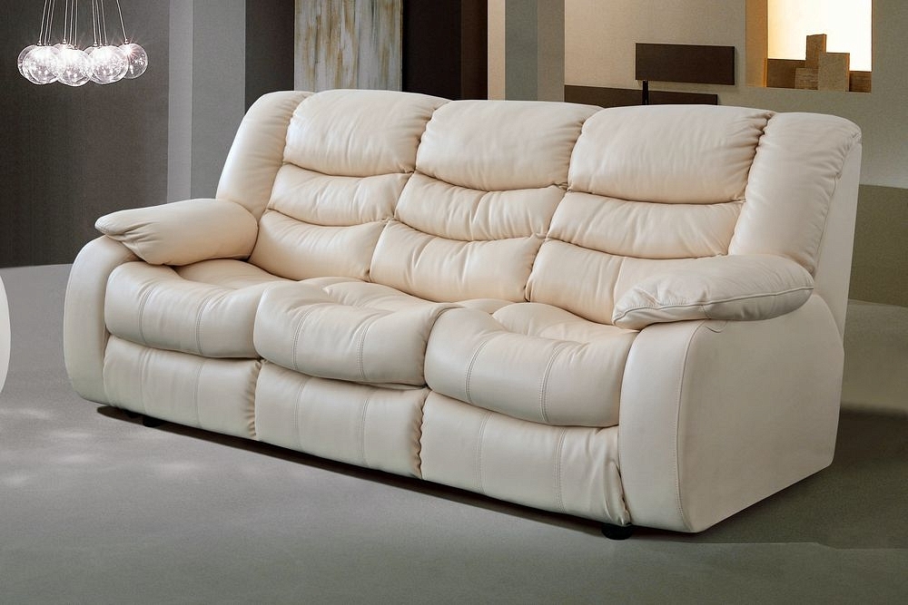 Трехместный диван-кровать из кожи Манчестер 1
