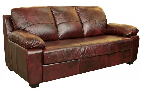 Трехместный диван-кровать из кожи Питсбург