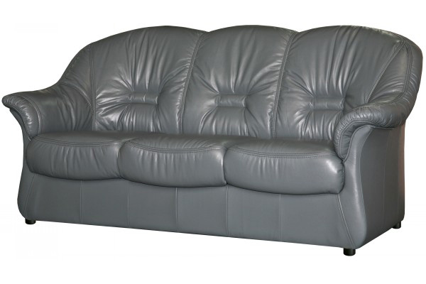 Трехместный диван-кровать из кожи Омега