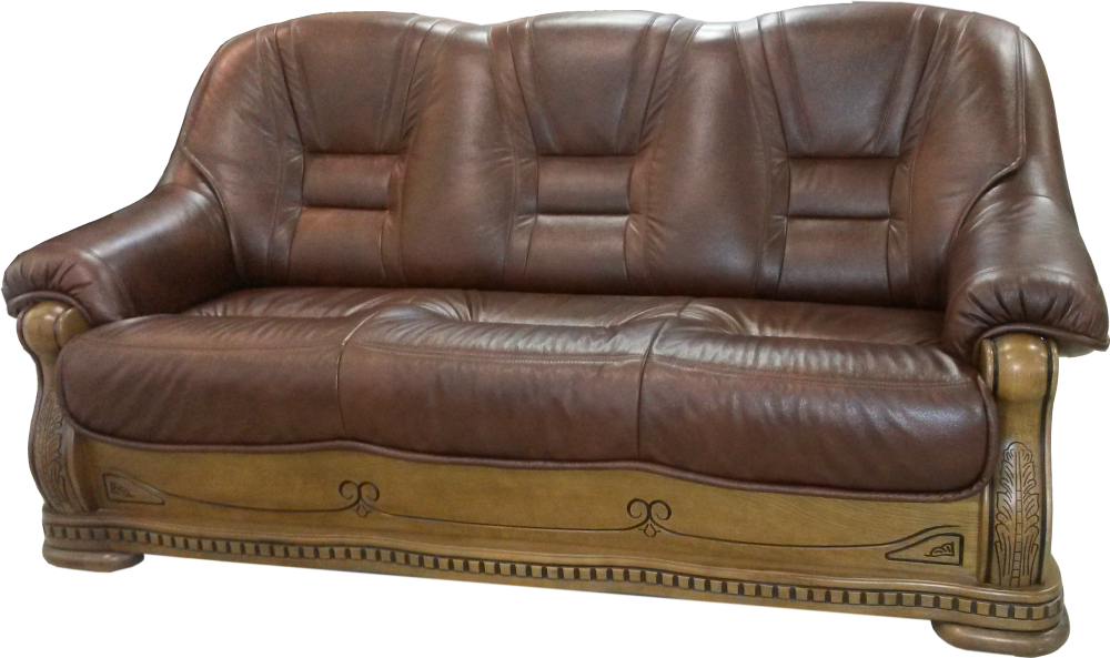 Трехместный диван-кровать из кожи Консул-23