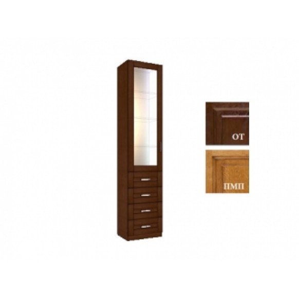Шкаф комбинированный Карина с зеркалом и ящиками  (ОТ) КР-0238/З-01