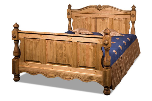 Кровать двухспальная из массива сосны "Викинг 180"