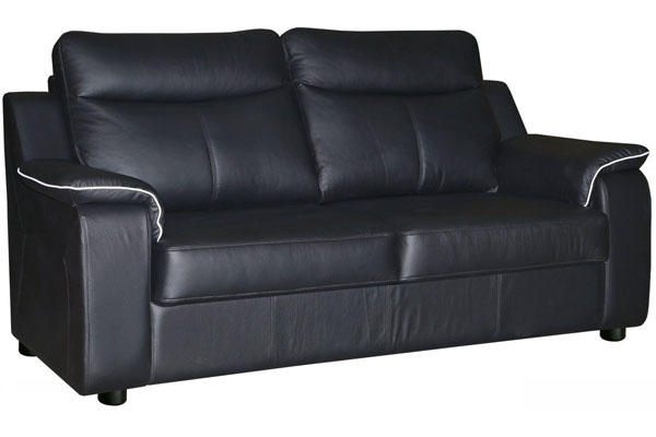 Трехместный диван-кровать из кожи "Люксор"